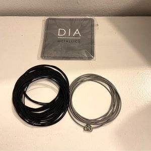 Emerson & Oliver DIA Stretch Bracelets Small Black Silver